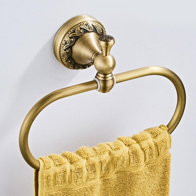 Anello portasciugamani in ottone Ovale Portasciugamani Vintage da Parete Portasciugamani Supporto Artigianato Antico Accessori Bagno per Casa Hotel
