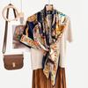 New fashion 111 mulberry silk silk scarf, women's Spring Festival gift for elders to keep warm 111 silk collection