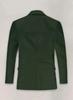 Two-Button Lambskin Formal Office Wear Men's Blazer Leather Green Handmade Genuine