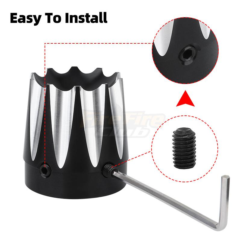 2x Motorcycle Front Axle Nut Cover Cap Bolt For Harley Touring Softail Road King Street Electra Tri Glide Sportster Dyna