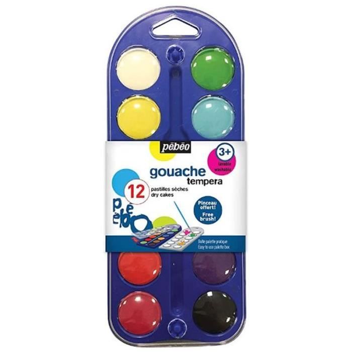 Pébéo Tempera Gouache Palette + Brush