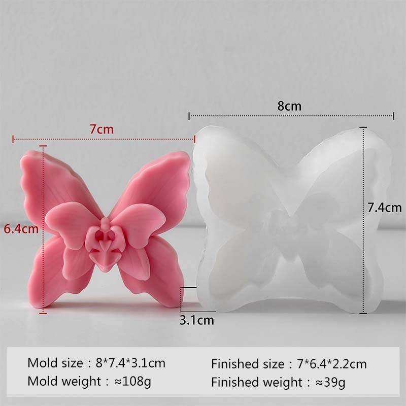 Handmade Aroma Candle Plaster Silicone Mold Bow Tie Epoxy Resin Ornament Mould DIY Butterfly Form Candy Baking Mold