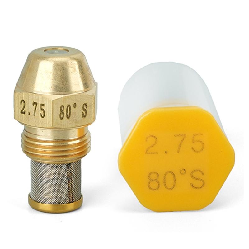 80 Degree Copper Fuels Burners Nozzle With Build In Stainless Steel Filter For Industrial Boilers And Heating Equipment
