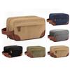 12oz Washed Canvas European Retro Men's Multifunctional Toiletry Bag - Customizable