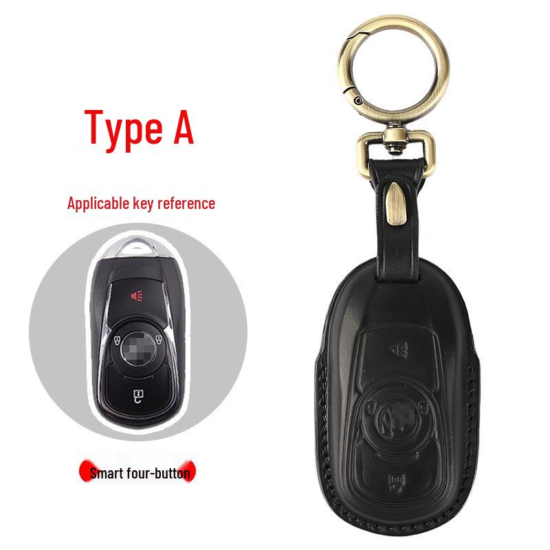 Genuine Leather Key Case for Buick: Envision, Excelle, GL8, Verano, Regal, LaCrosse
