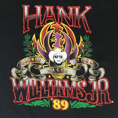 Hank WIlliams JR T-shirt Tops Tee Black Cotton Tee All Size