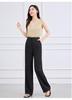 Narrow Wide Leg Pants Summer Solid Color Commuting Minimally Thin Women's Casual Pants