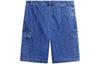 Li Ning Skateboard Casual Shorts Men's Light Blue Denim Moderate AKSS127-1