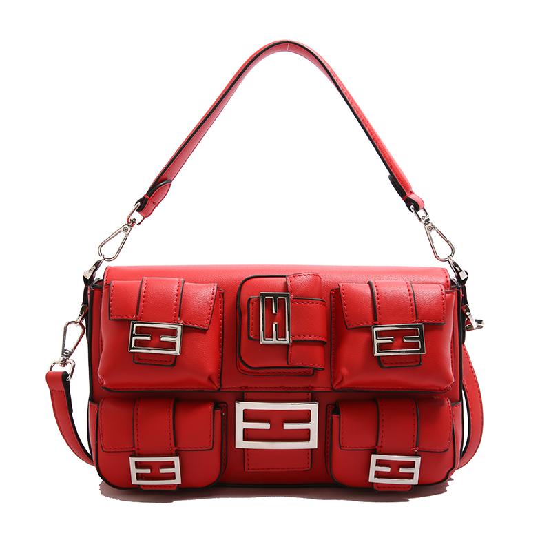 Women's bags, fashionable and versatile handbags, high-end large-capacity multi-pocket underarm bags, shoulder messenger bags.