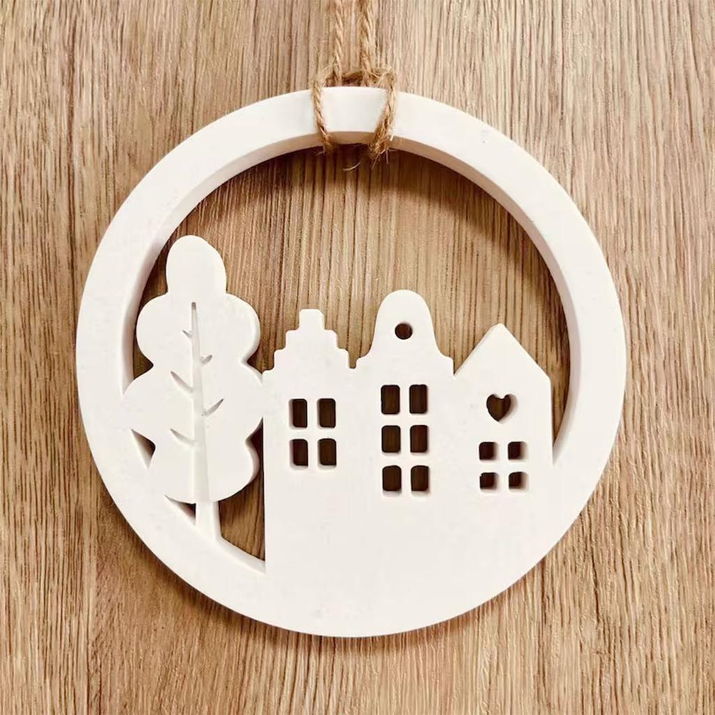 Wreath House Resins Molds for Making Tealight Holder Room Desk Decorations Wreath House Silicones Molds Base Mould