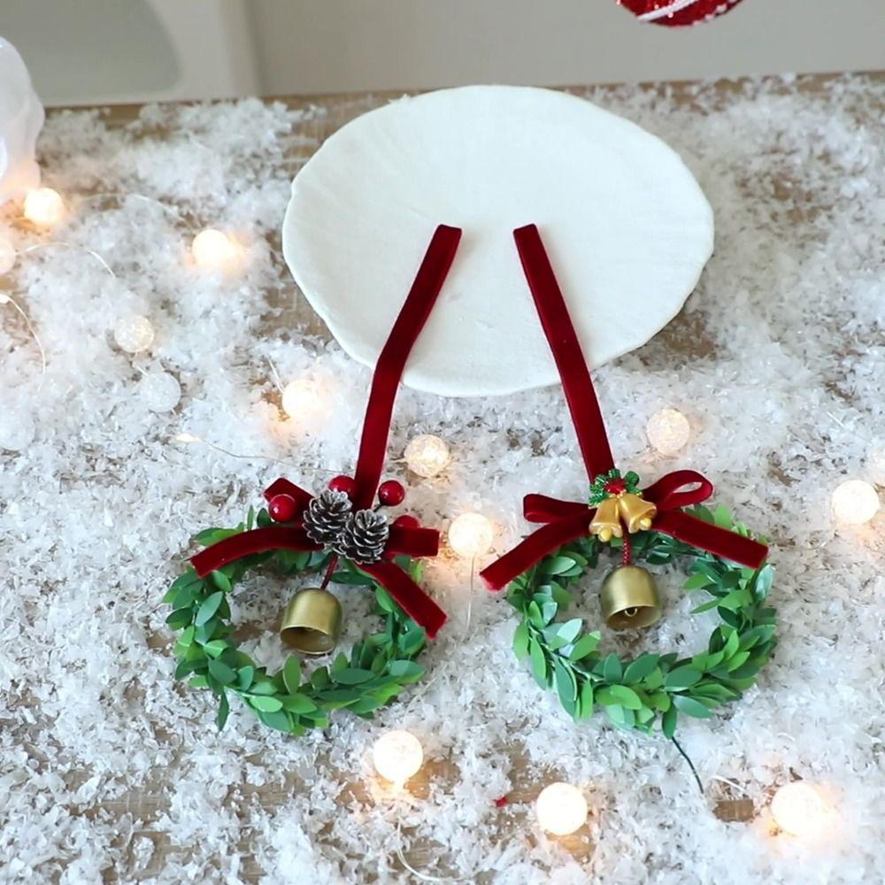 Iron Art Christmas Bell Pendant Simulation Pine Cone Christmas Tree Decorations Home Decoration