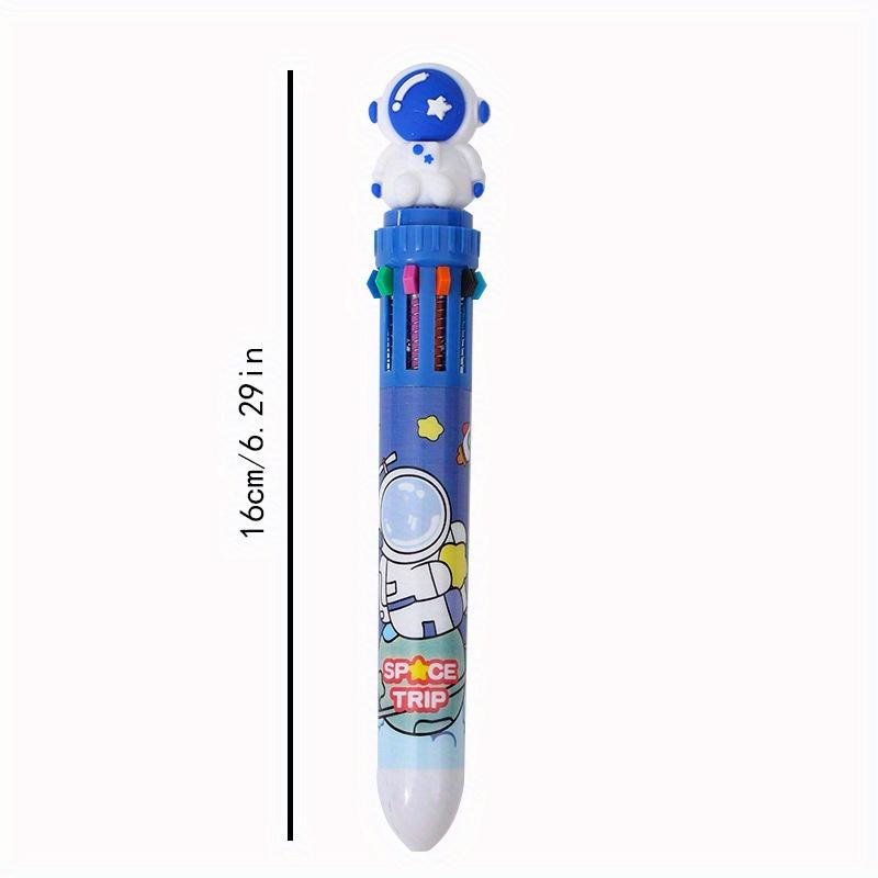 Back To School Season 36pcs 0.7mm Astronaut Ten-color Ballpoint Pen Cartoon Shape Multi-color Hand-door Pen Key Mark Pen Stationery