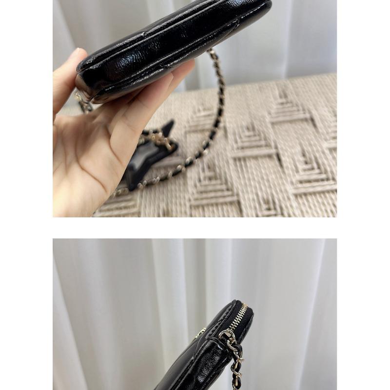 25N Stern Diamant Gitter Kette Handy umwickelt Öl Wachs Oberste Schicht Rindsleder Reißverschluss Einzelne Schulter Crossbody Vertikale Tasche