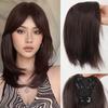 Hair Extension Synthetic Hair Bangs Middle Part Fringe Hair Pieces  for Women