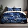 Funda de edredón Dallas Cowboys Hecha a mano Regalo Juego de tres piezas de ropa de cama Funda de edredón Personalizada Nombre Cumpleaños Ropa de cama Navidad Halloween Regalo Vuelta al Cole.