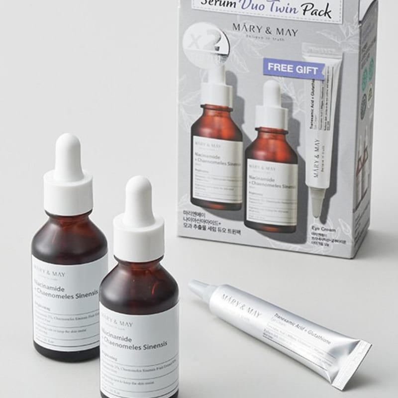 [Marienmay] Niacinamide + Apple Extract Serum Duo Twin Pack (Serum 30ml X2ea + Eye Cream 12g)