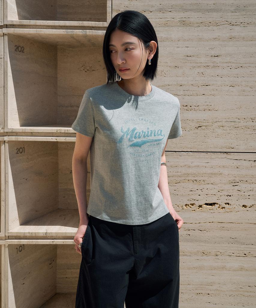 Siyajyu Sitp5288 Marina Slim Short Sleeve T-Shirt_Melange Gray