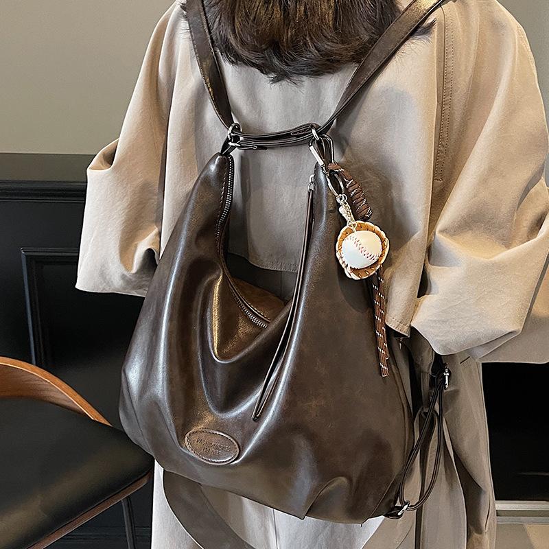 Niche Fashionable Retro Premium Texture Shoulder Tote Bag Women's Commuting Versatile Multi-back Backpack