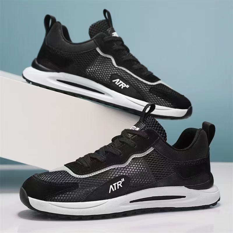

Summer fashion casual shoes men s 2025 new mesh hollow breathable sports shoes soft sole comfortable running shoes men 39