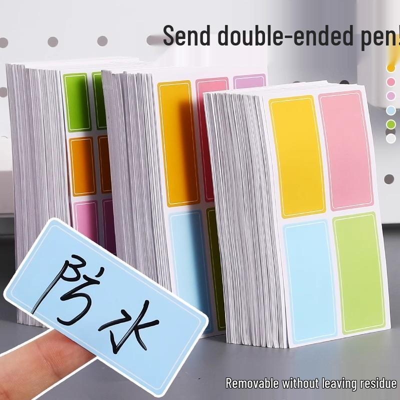 Waterproof Self-Adhesive Name Labels and Colorful Sticky Notes