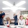 LED Garage Light, 100W Garage Ceiling Light with 5   Panels 8000lm 6500K Daylight, E26 E27 Base, for Garage Warehouse Basement Workshop