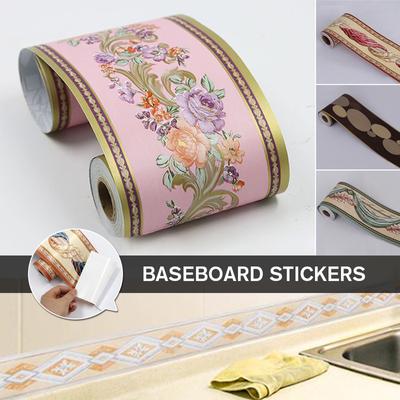 9 Meter PVC Wasserdichte Taillenlinie Pastoraler Stil Selbstklebende Wandleiste Tapete Wohnzimmerdekor Bordüre Wandaufkleber
