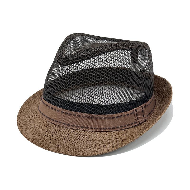

Шляпа Дамская Шляпа Летняя Сетчатая Шляпа Дышащая Солнцезащитная Тень Мужская и Женская Одинаковая Цилиндр Соломенная Шляпа Для Путешествий На Открытом Воздухе M（56-58cm） кофейный