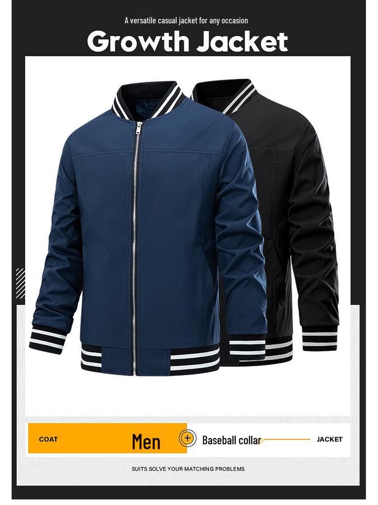 Chaqueta Bomber Ligera Cortavientos para Hombre - Ropa Exterior Casual Talla Europea