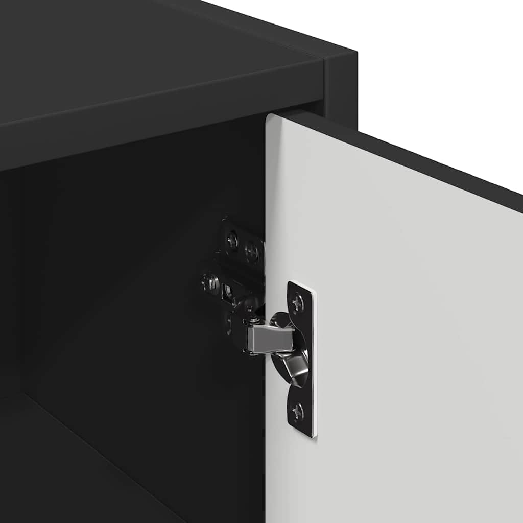Bathroom Cabinet Wall Mounted Black 39 x 23.5 x 65 cm