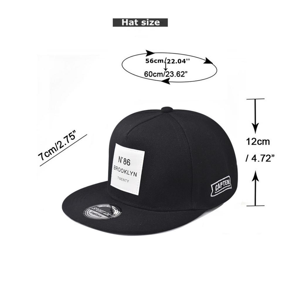 Unisex N.86 Brooklyn Print Label Embroidery Hip-hop Hats Outdoor Flat brim Adjustable Casual Baseball Caps Sunscreen Hat