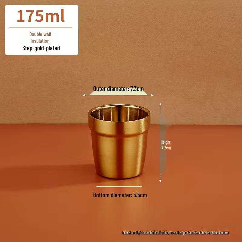 Korean Style Double Layer Insulated 304 Stainless Steel Cup for Water, Tea, Coffee, Beer, and Cold Drinks