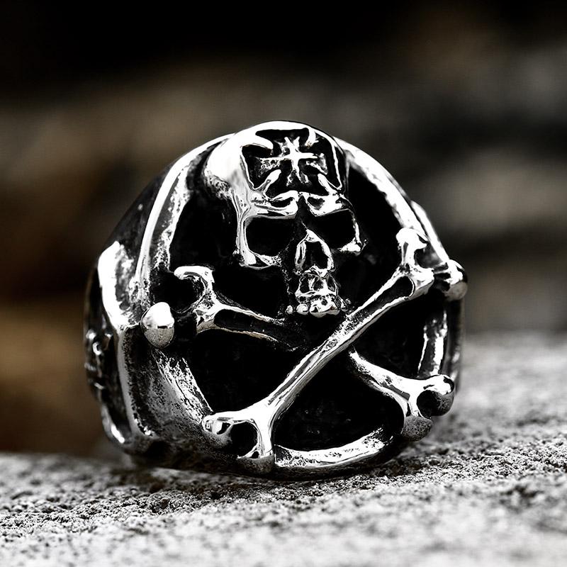 BEIER 2022 Nouvelle Mode Punk Navigation Pirates Bague Crâne Bague Homme Cool Biker Hip Hop Films Bijoux Vente en Gros