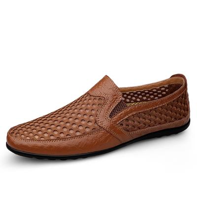 Sapatos Casuais Masculinos de Verão Malha Respirável Sapatos Masculinos Moda Mocassins Masculinos Tênis Antiderrapantes para Exterior Sapatos Leves para Caminhada