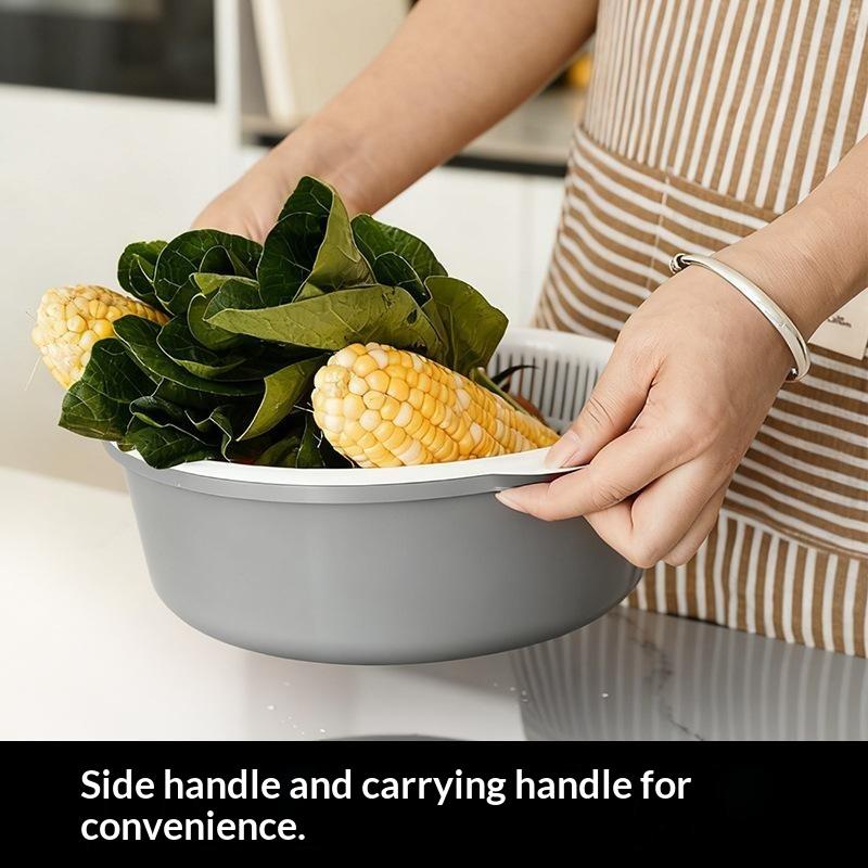 6Pcs Kitchen Sink Vegetable Drainer Fruit Basket For Multifunctional 3 Size Stackable Washing Basin Vegetable Drain Basket Basin