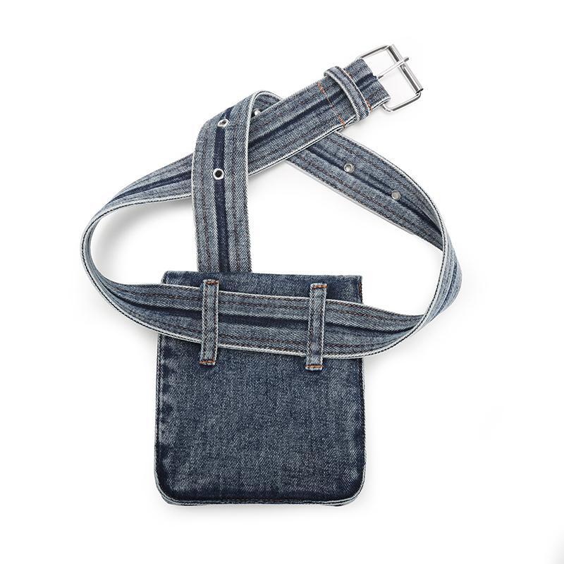 Denim Tasche Damen Umhängetasche Bauchtasche Pendler Crossbody Tasche