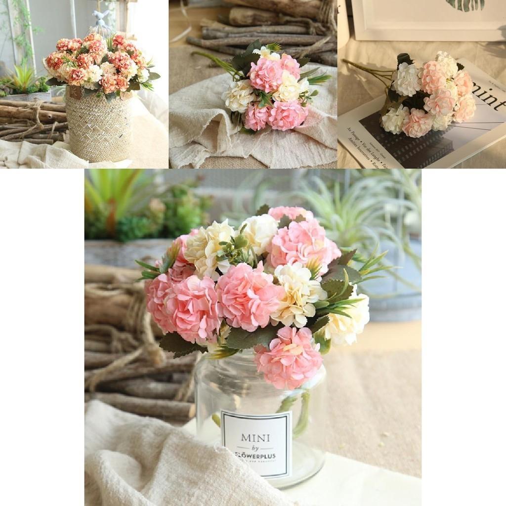 Exquisite 10 Heads Artificial Silk Hydrangea Fake Flowers Ideal For Wedding Arrangements
