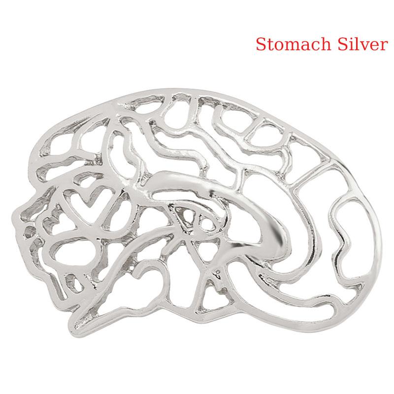 Human Organs Medical Brooch Lung Stomach Hollow Out Pin Badge Disease Treatment Punk Pins For Doctors Nurses Badge Jewelry
