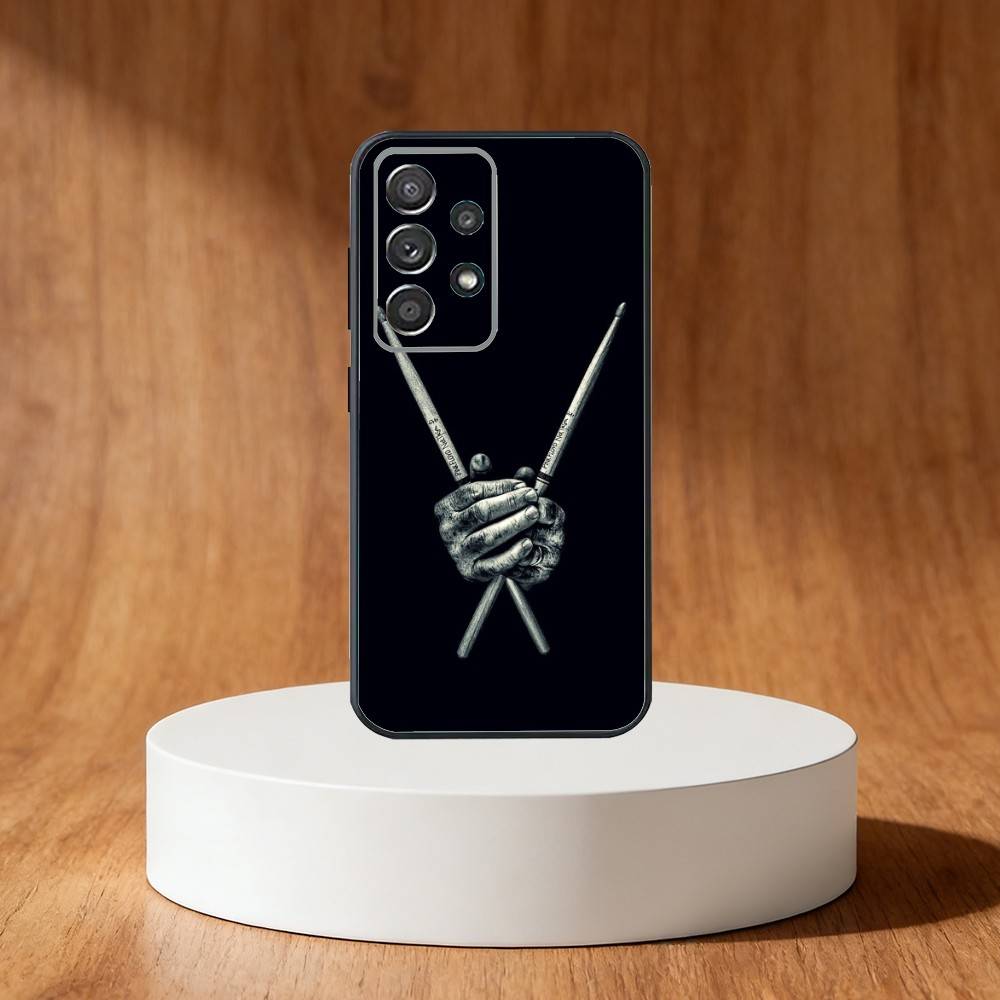 

Drummer Drum Set Cute Phone Case For Samsung S25,S24,S21,S22,S23,S30,Ultra,S20,Plus,Fe,Note,10,9,5G Black Cover Samsung S26ULTRA