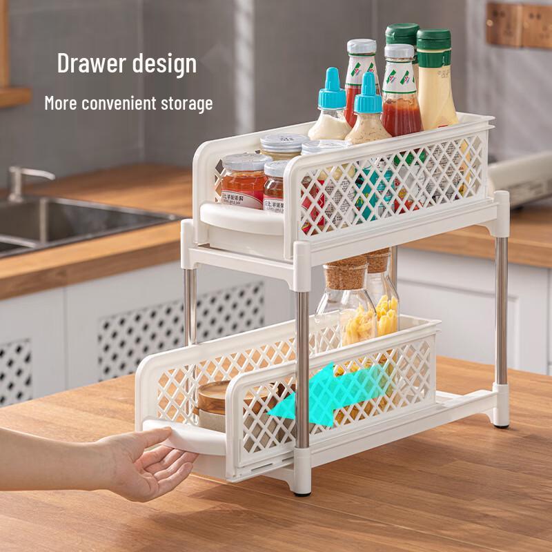 Narrow Grey Pull-Out Under-Sink Storage Organizer