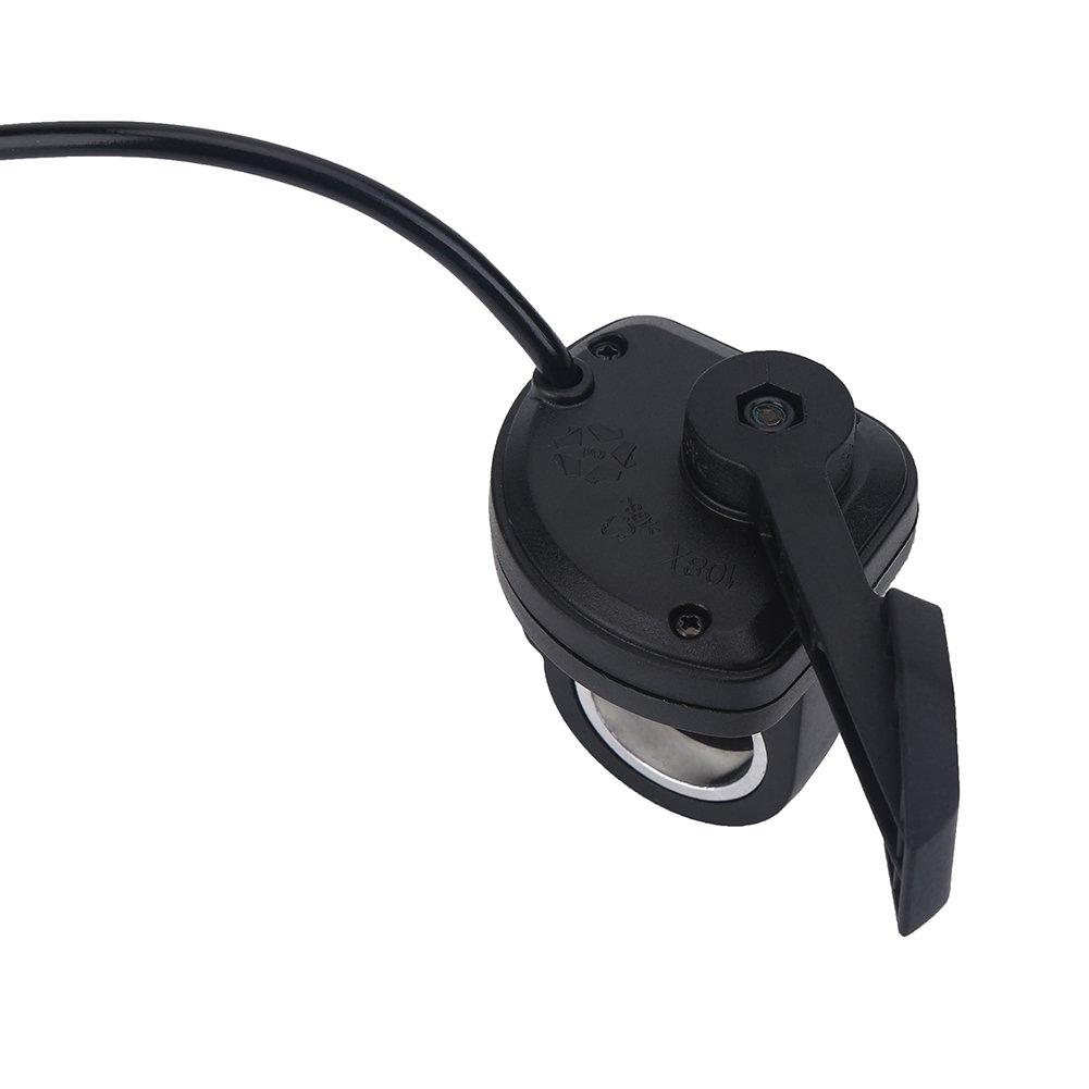 Scooter Electric Bike Throttle Twist Thumb Throttle Speed Control Speed Control Left/Right Handle Easy Installation Black (Right)