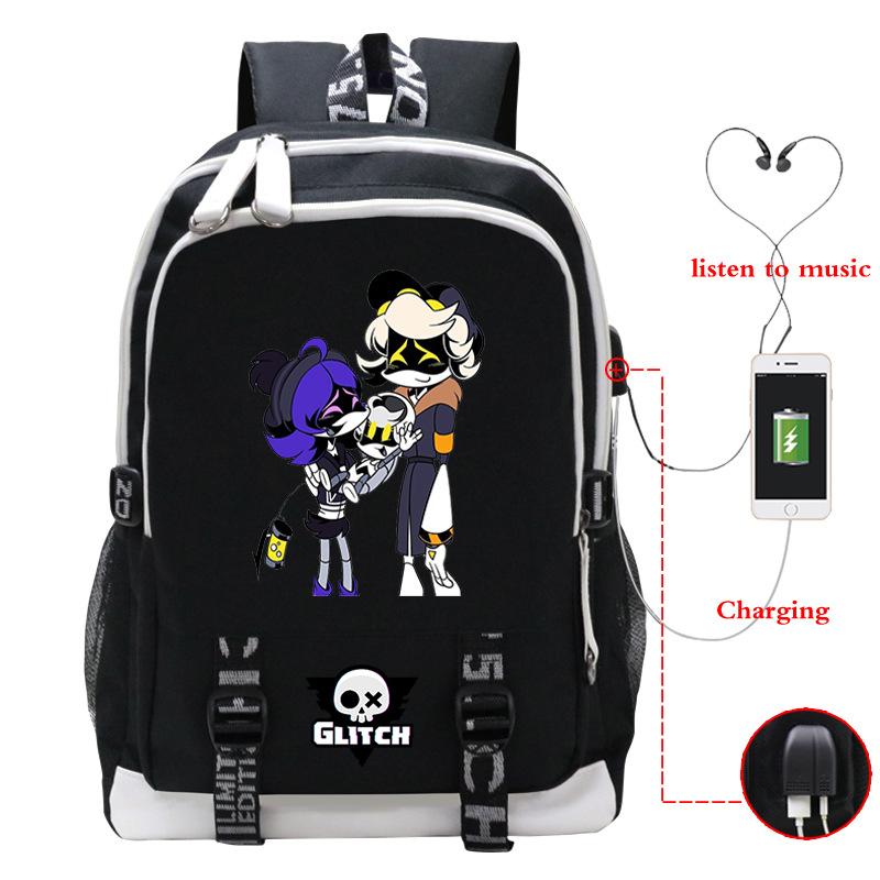 Murder Drones Peripheral Backpack USB Interface Cross-border Multifunctional Leisure Student School Bag
