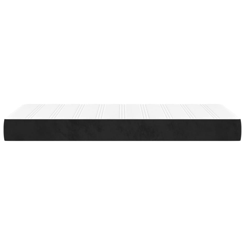 vidaXL Taschenfederkernmatratze Mittel Schwarz 100x200x20 cm Samt