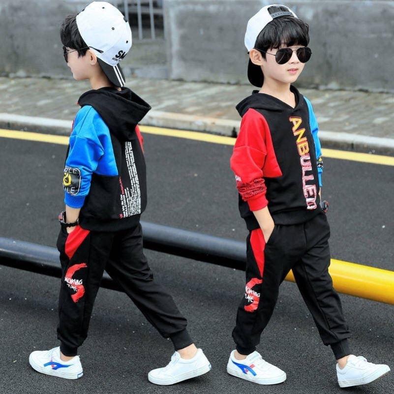 Frühlingsmode Locker Lässig Jungen Sweatshirt und Hose Zweiteiler