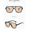Women's sunglasses, men's and women's square double-beam sunglasses, retro large-frame pilot sunglasses.
