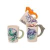 Handbemalte Tiere Keramiktasse Mit Oktopus Delfin Seepferdchen Griff Für Kaffee Milch Tee Porzellantasse