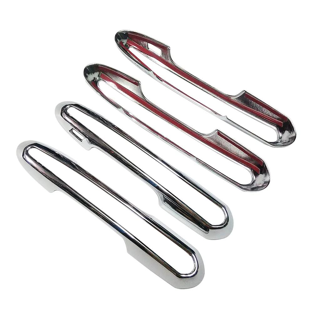 Carbon Fiber Printed For Toyota Rav4 RAV 4 2019-2024 Exterior Side Door Handle Cover Moulding Chrome Door Bowl Trim Frame Bezel
