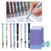 4Pcs Erasable Gel Pen with Pen Refills Erasers 0.5mm Needle Tip Smooth To Write Quick Dry Gel Pen for Writing Journaling