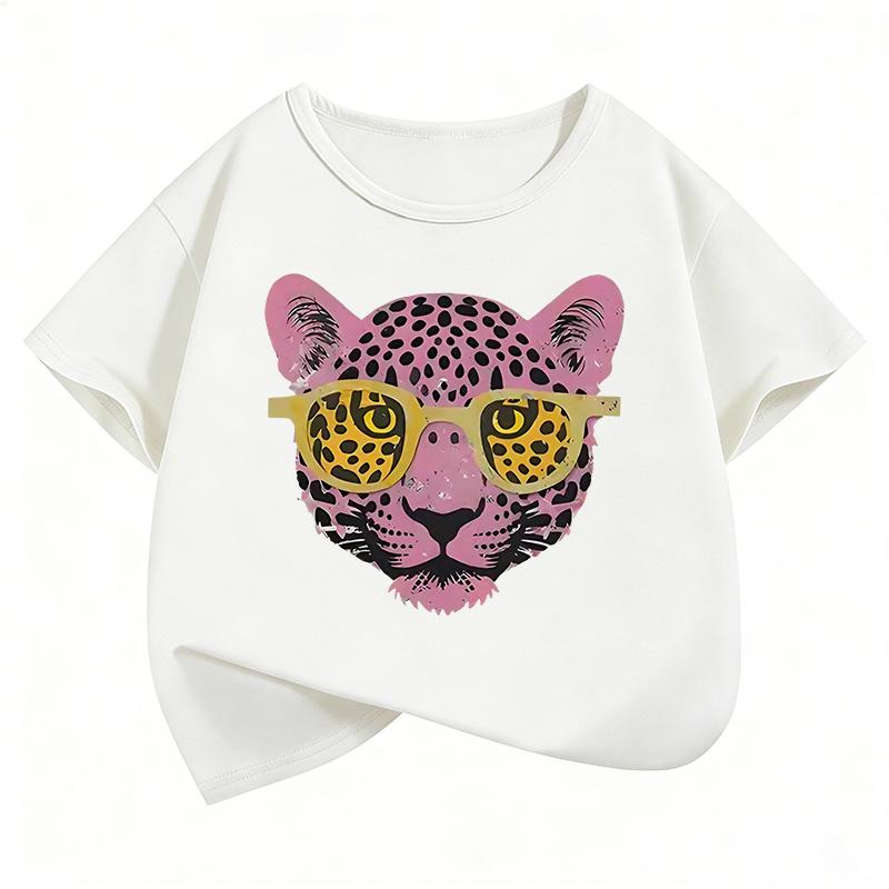 T-shirts Graphiques Imprimés Tigre Mode pour Enfants Été Manches Courtes T-shirts Dessin Animé Garçons Filles Vêtements Tops Kawaii Y2K T-shirt Enfant