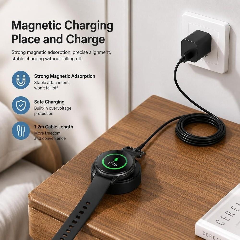 Magnetic Type C Charger 1 Meter For Galaxy Watch Charger  For Samsung Galaxy Watch