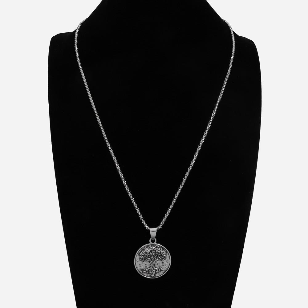 Punk Lucky Blessing Personality Vintage Men's Necklace Tree of Life Popular Gift Jewelry Pendant